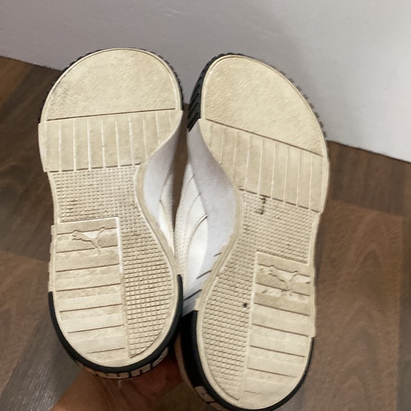 Puma Cali White Black Platform Sneakers Size 7 - Picture 9 of 15